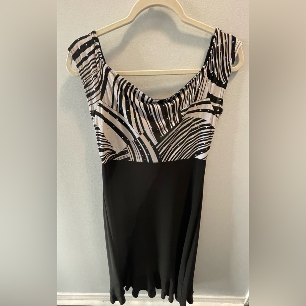 JOSEPH RIBKOFF Sleeveless Midi Dress - Sequinned Top and Ruffle Bottom Size 10 - Picture 4 of 13